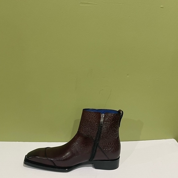 Emilio Franco boot burgundy captoe side zipper leather calf - Picture 4 of 6